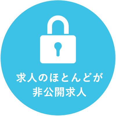 求人のほとんどが非公開求人